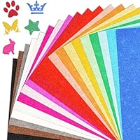 40 Sheets A4 Glitter Cardstock Paper,20 Colors 250gsm Sparkle Craft Paper(2 per Color), Non Shed Shiny Card for DIY Crafts, Scrapbook, Cricut, Party Decorations