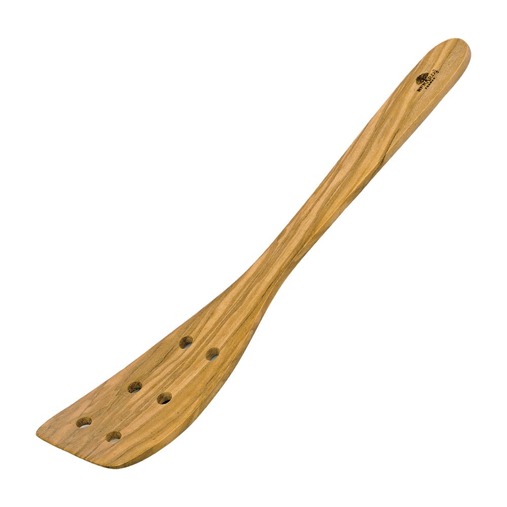 Berard Beige Olive Wood Curved Spatula With 6 Holes,