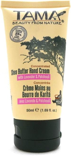 TAMA โ Shea Butter Hand Cream โ Natural Moisturizing Hand Cream, Imported from Ghana, Made with Certified Organic Shea Butter (Lavender and Patchouli)