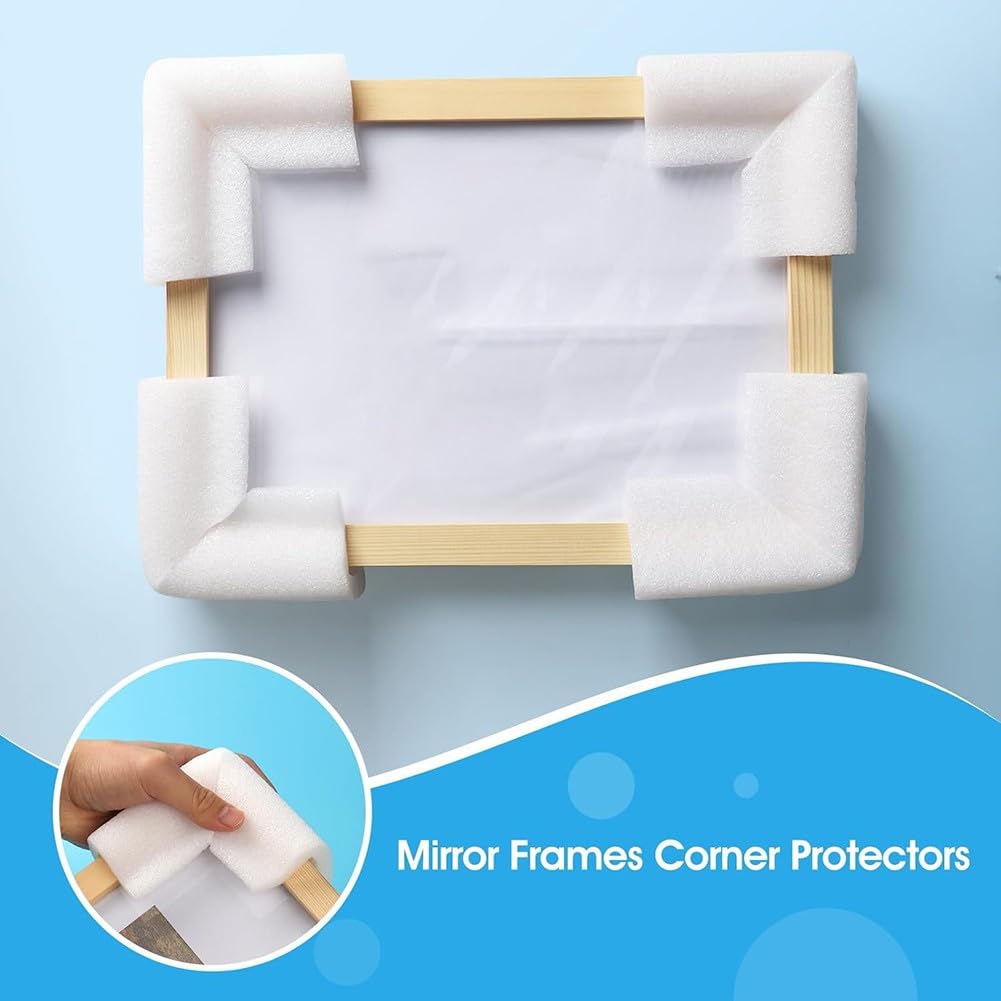 Protectores de esquina de espuma gruesa, protectores de bordes que absorben los golpes para TV, espejo, marcos de fotos, fácil instalación, diseño discreto, paquete de 24/36