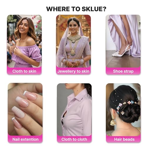 Image of Body Glue for Clothes & Skin | Dermatologically Tested for Sensitive Skin | Liquid Fashion Tape| Strong & Quick Hold, Sweat-Proof & Residue-Free | Safe Body Glue Stick for Jewellery | 15 ml