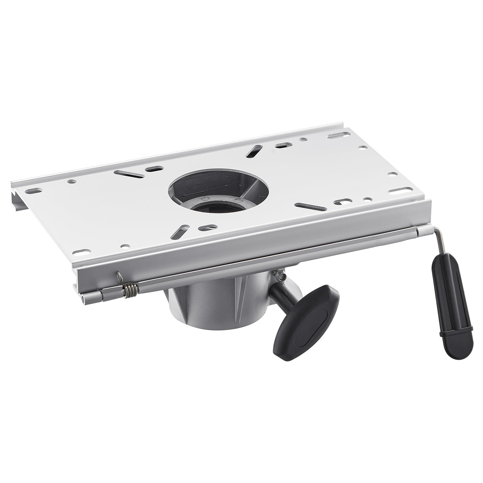 VEVOR Pedestal para Asiento de Barco, con Ajuste Deslizante hacia Adelante y Atrás, Base de Aleación de Aluminio con Tobogán, Recorrido Deslizante 12,7 cm, Resistente al Agua y a la Oxidación