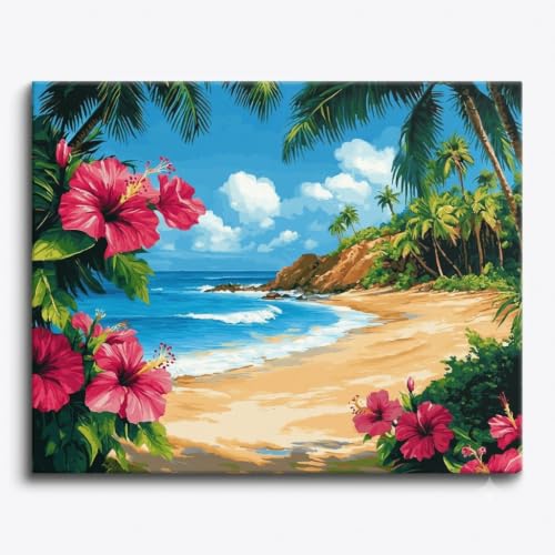 Image of Art Therapy Pcn31 Linen Canvas DIY Paint by Numbers Kit 15 x 20 Inch for Adults and Kids with 2 Set of Acrylic Oil Painting Colors with Brushes for Stress Relief & Home Decoration ( inchBliss by The Bay)