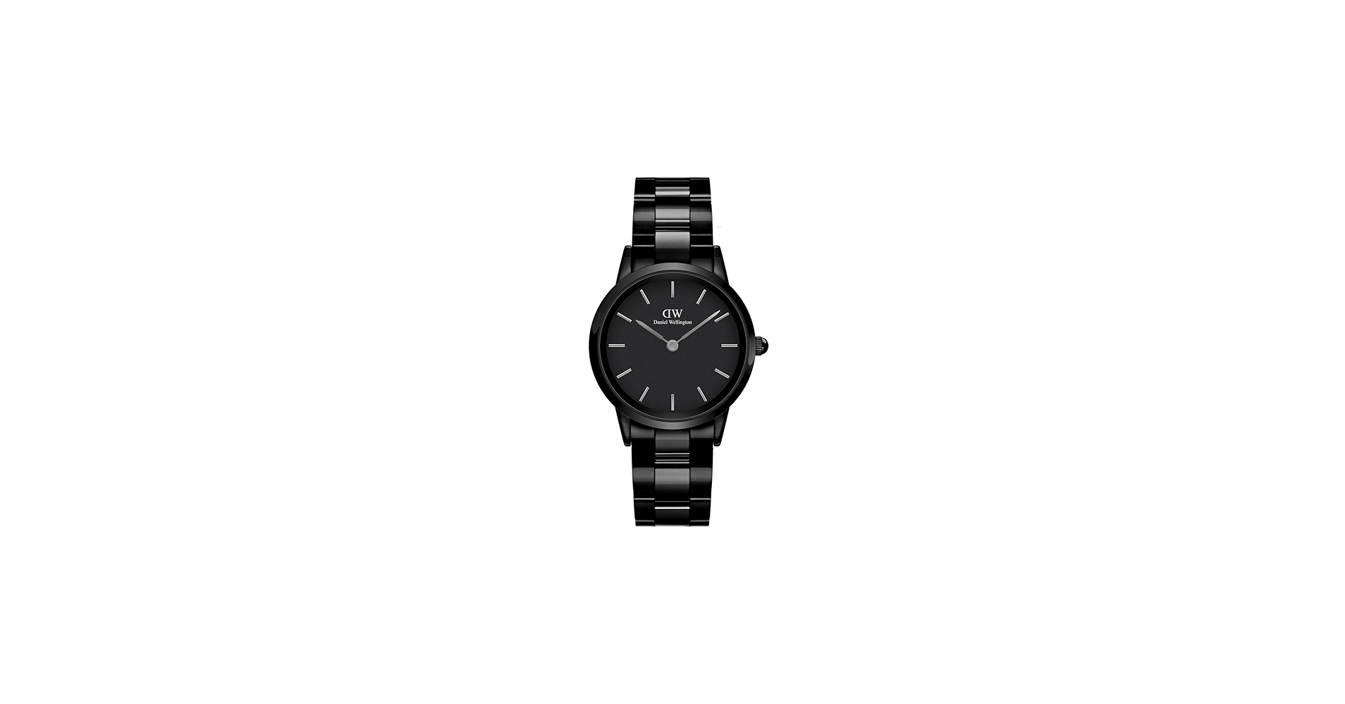 【新品未使用Daniel Wellington Iconic link 28mm Iconic Link - Women's Watch Gold with Black Dial | DW