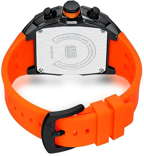Miniatura 6 de MF MINI FOCUS Reloj para hombre Reloj de pulsera de moda hueco grande luminoso impermeable deportivo analógico de cuarzo cronógrafo de negocios