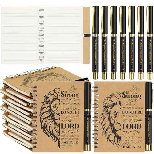 Bloc-notes biblique et stylo avec journal de prière en lot de 10 carnets chrétiens