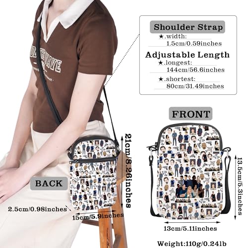 CMNIM Crime TV Show Gifts Talk To Me Baby Girl Crossbody Bag Spencer Reid Merch for Crime Fans Shoulder Purse4