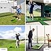 Foldable Golf Hitting Mat Dual-Turf Golf Practice Mat Portable Design Fairway and Rough Grass Surfaces Ideal for Backyard Office and Travel Swing & Chipping Practice