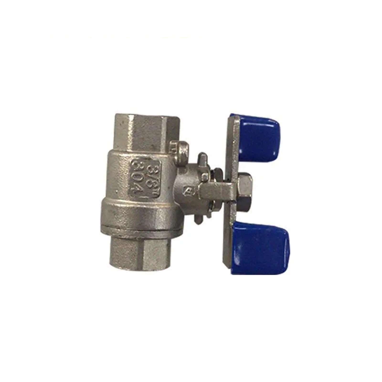 Valves Papillons Robinet à boisseau sphérique manuel poignée papillon en deux parties, acier inoxydable 304, filetage femelle DN15, DN20, DN25, 1/2", 3/4", 1"(3/4")