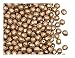 100 Pcs Czech Fire-polished Faceted Glass Beads Round 4mm Aztec Gold (Crystal Bronze Pale Gold)
