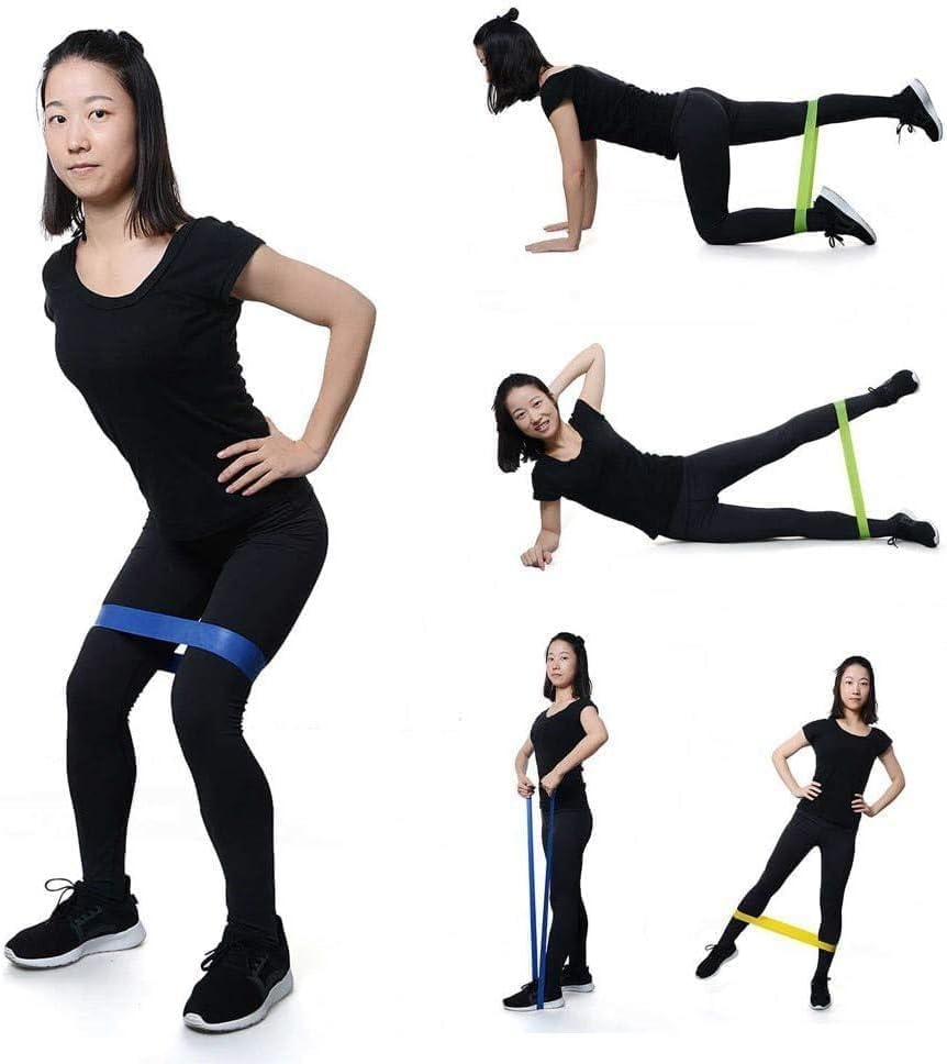 Image of RENRANRING Resistance Bands for Exercise Loop Set, Hip, Toning Exercise Band for Gym & Yoga Belt /Thera /Pilate Pull Up /Theraband for Fitness for Men & Women (5 Colour)