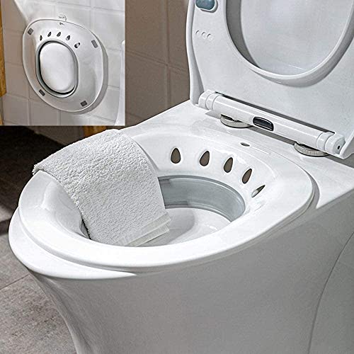 Sitz Bathï¼ŒFoldable Squat Free Sitz Bath for Soothes and Cleanse Vagina & Anal, Hemorrhoids and Perineum Treatment, Ideal for Post-Episiotomy Patients