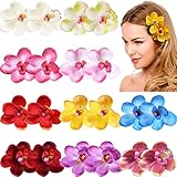 20PCS Flower Hair Clips 3inch Butterfly Orchid Floral Bows Alligator Clips for Women Girls Bridal We