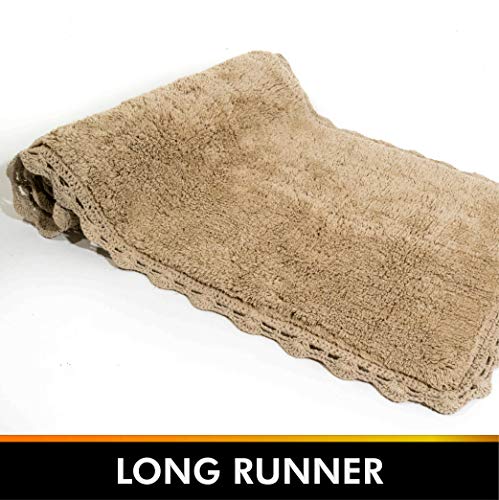 Crochet Bath Runner, 22 By 60-Inch, Linen #TOP7
