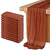 12 Pack Cheesecloth Table Runner Runner Gauze Boho Wedding Decor Romantic Table Runner for Wedding Birthday Party35 x 118 Terracotta