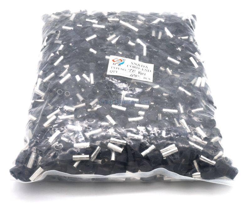 Generic TE4012 2 x12 AWG Grey Twin & Dual Entry Wire & Bootlace Ferrules for 2 X 4.0mm2 12.0mm Pin Length 1000PCS/PACK