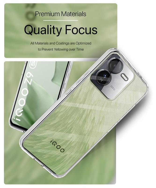 Image of Case Creation Brand - Mobile Cover for Vivo IQOO Z9 (Soft & Flexible Back Case), Transparent