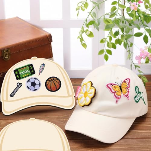 Image of 2Pcs Trucker Cap Patch Template Trucker Hat Patches, Hat Patches Patch Board Patches for Hats, Hat Patches Wooden Trucker Cap Template is Suitable for Creating Stylish and Personalized Hats