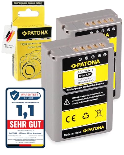 PATONA 2x PS-BLN-1 Batteria di ricambio 1050mAh compatibile con Olympus