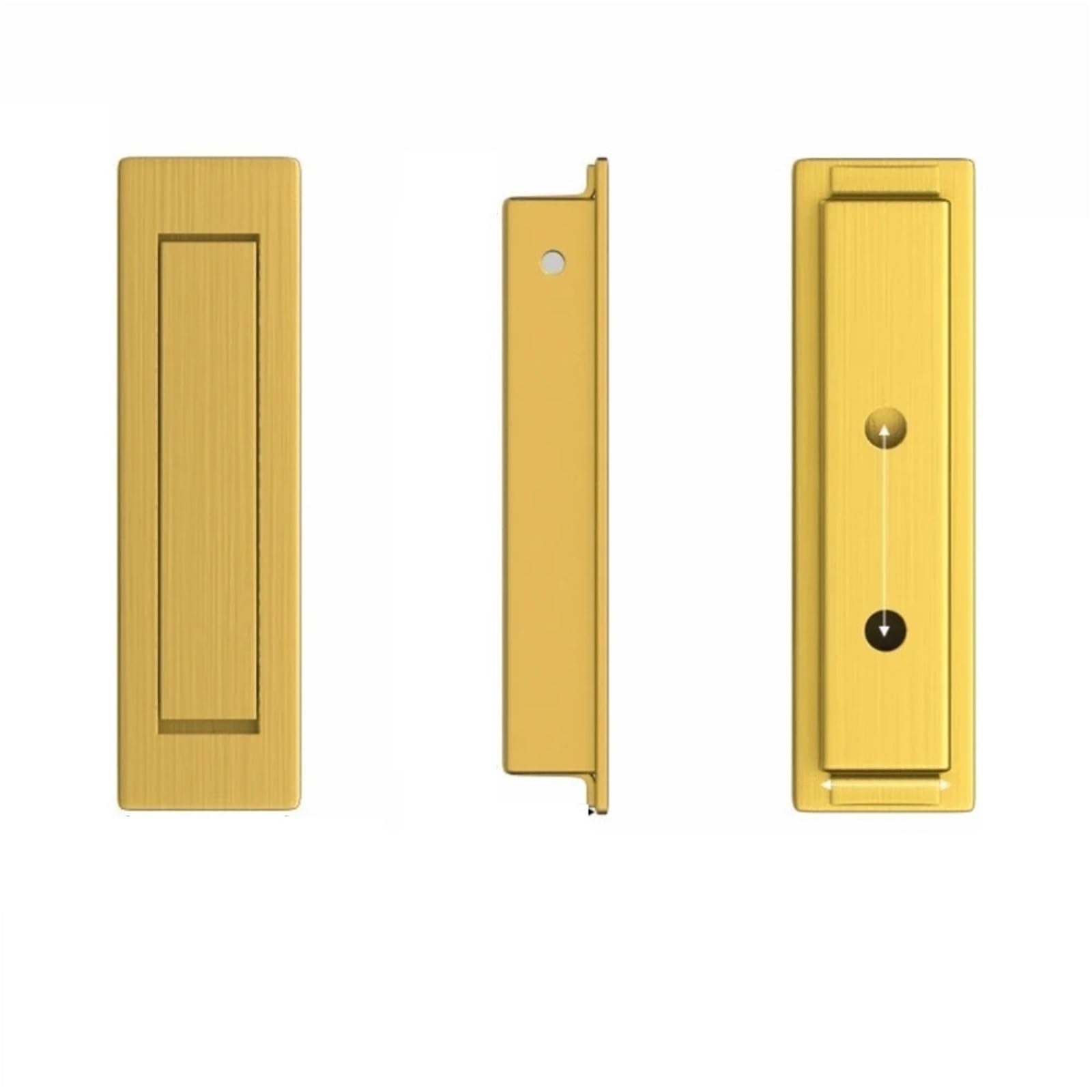 Rgoemhj Gold Stainless Steel Cabinet Door Handle Durable Hidden Drawer Invisible Embedded Concealed Handles Tatami For Doors