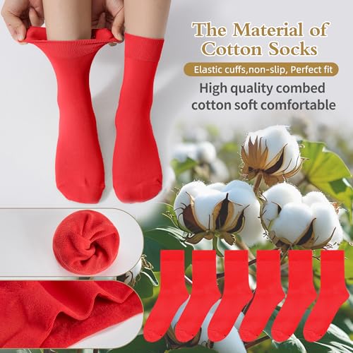 Image of Corlap Women's Thin Above Ankle Socks - 6Pairs Cotton Casual Bootie Dress Crew Socks