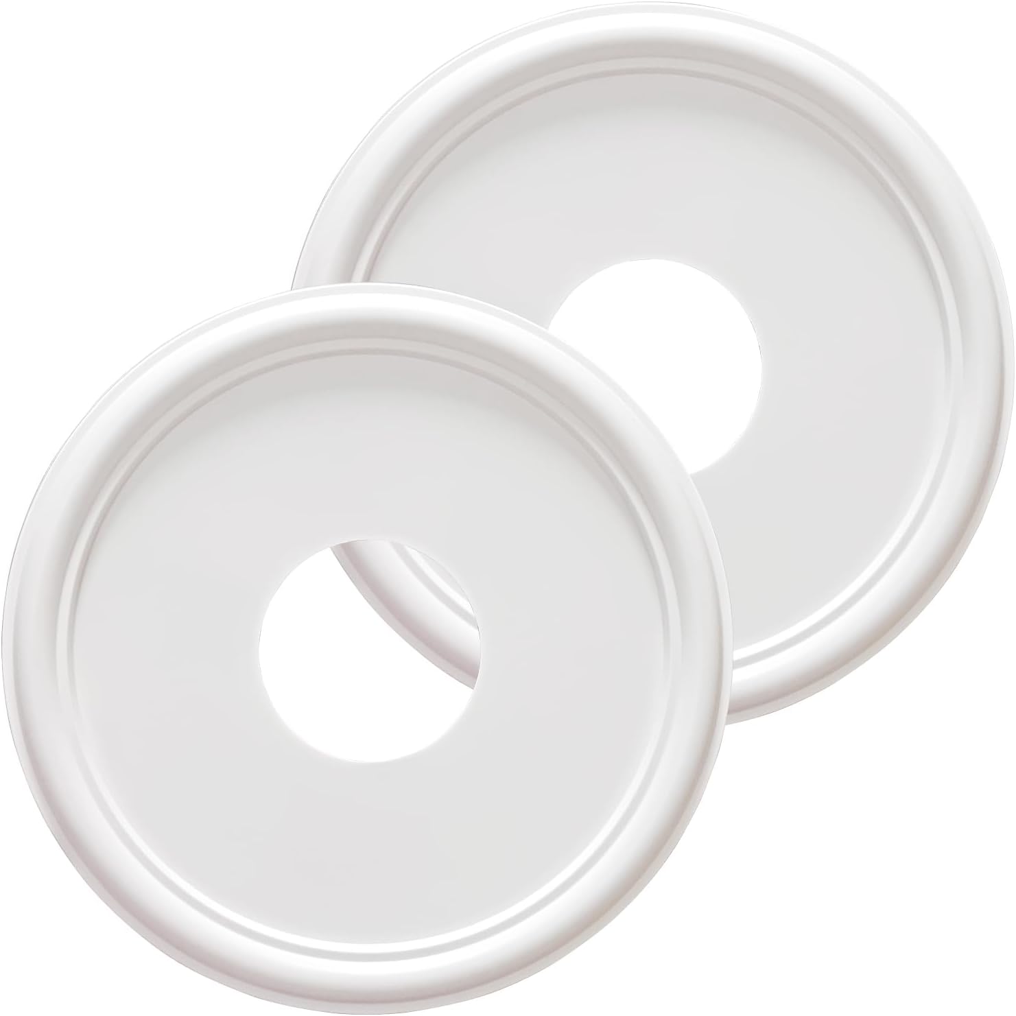 Molded Nylon Ceiling Medallion for Light Fixtures and Ceiling Fans White 13"OD x 4"ID x 1-1/8"P (Fits Canopies up to 10-1/2")