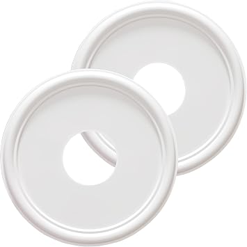 Molded Nylon Ceiling Medallion for Light Fixtures and Ceiling Fans White 13"OD x 4"ID x 1-1/8"P Fits Canopies up to 10-1/2"