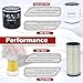 Service Maintenance Filter Kit Fit for Mahindra Max 24 25 26XL 22 28XL 26XLT 2415 2516 HST Gear Tractor Replaces# MAM0117 35460501800 10382585000 31A6200317 Air Oil Fuel Hydraulic Filter