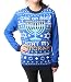 Ugly Christmas Sweater Men's Come On Baby Light My Menorah Hanukkah Sweater-XL Ocean Blue
