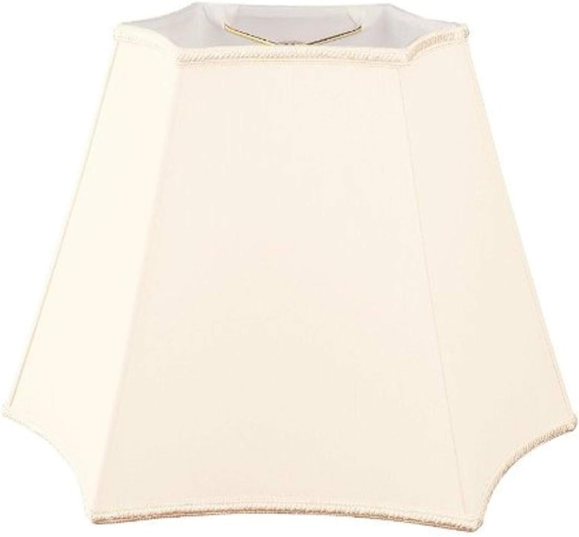 Royal Designs Rectangle Curved Inverted Corner Designer Lamp Shade, White, (10 x 6) x (12 x 18) x 12