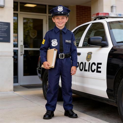 Disfraz Policía para Niños KAKALVER miniatura 2