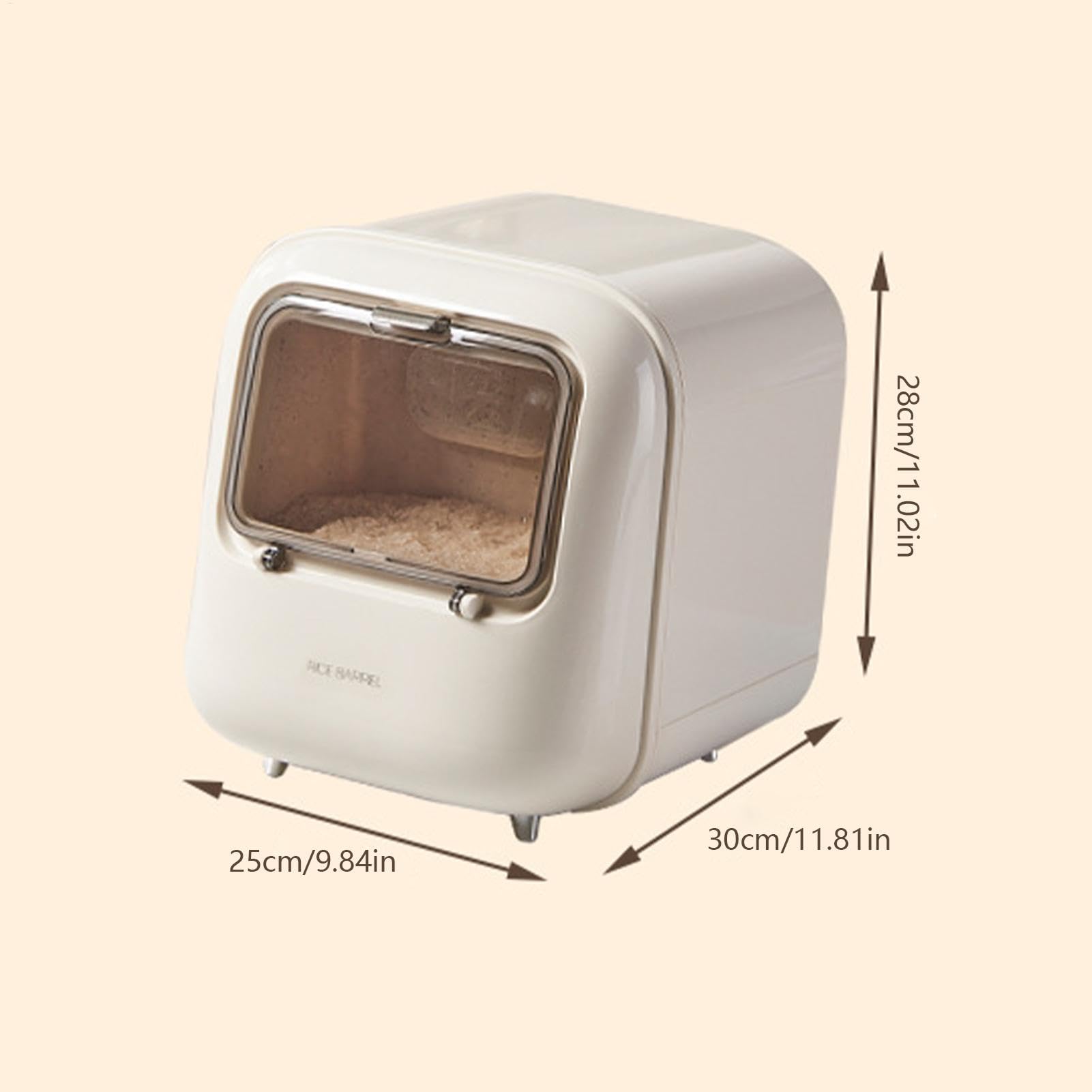 Dispenser di supporto per riso, contenitore di immagazzinaggio di riso,Contenitore per dispensa per la casa | Contenitore per alimenti da cucina per organizzazione di stoccaggio dispensa, scatola dis | Porta Riso Da Cucina per Dispensa Armadietto Frigorif