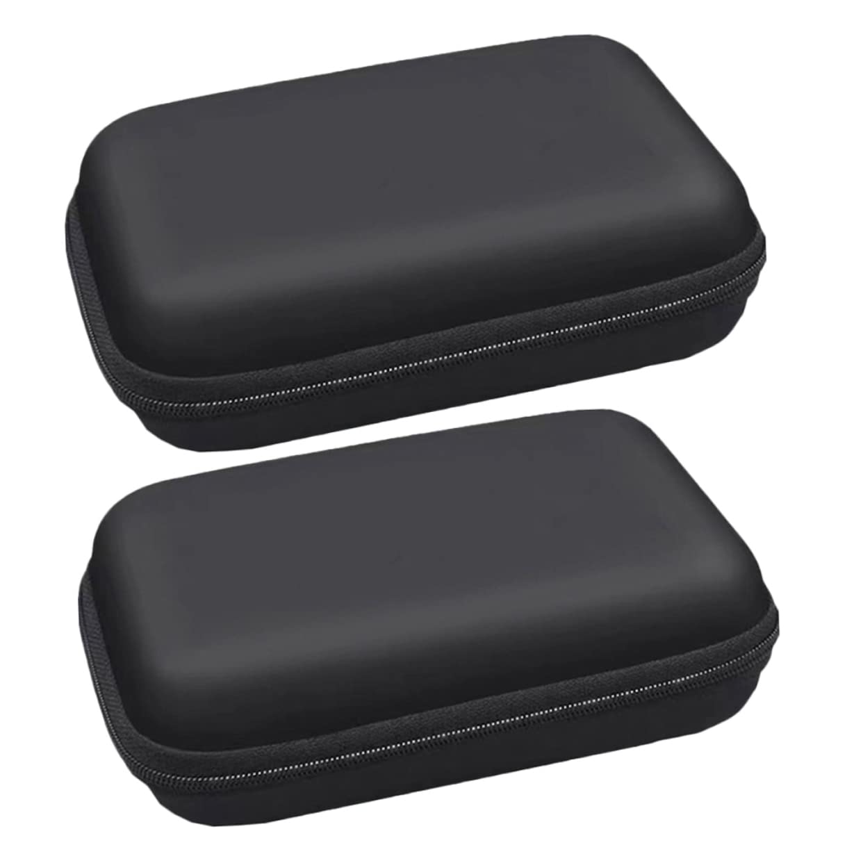 TEHAUX 2Pcs Shockproof Eva Digital Accessories Pouch Electronics Storage Bag for Mobile Hard Disk Charger Data Cables and Memory Cards