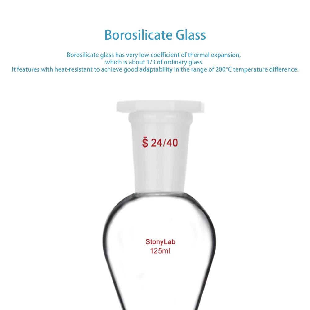 Scheitrechter cilindrisch met verdeling 500 ml HNS29/32 PTFE-plug