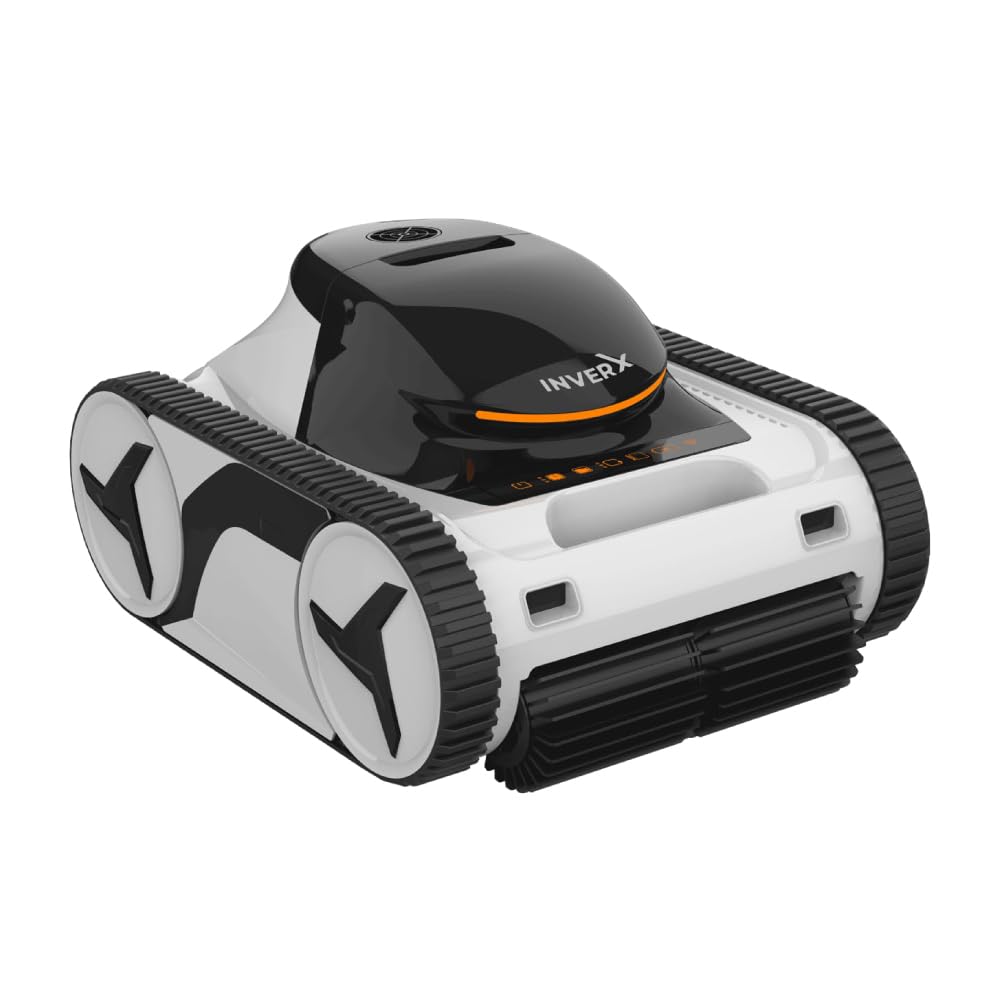 PQS - Robot Limpiafondos Automático de Piscina Inverx 30 - Funciona sin Cables con Batería - Piscinas de hasta 20 x 6 Metros