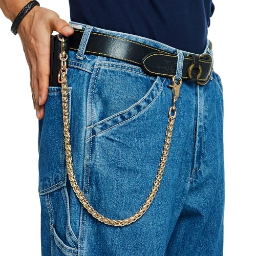 Image of newtro Wallet Chain Men Women Boy Girl, Biker Motorcycle Pants Jean Punk Long Key Chain Black Gold Silver 26 Types