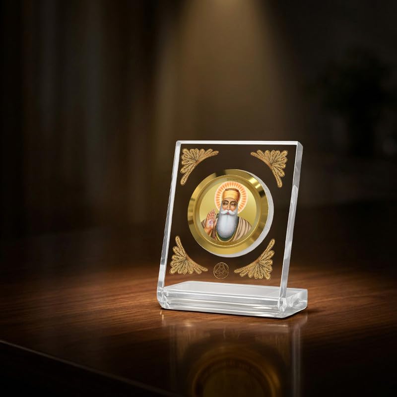 Image of DIVINITI 24K Gold Plated Religious Car Dashboard Frame | Premium God Idol Frame for Car, Home Mandir & Office Table | Spiritual Gift, Decorative Showpiece