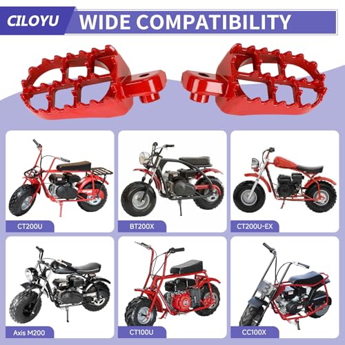 Image of Mini Bike Foot Pegs Footrest Kit Replacement for Minibike Coleman CT200U CT200U-EX CT200U-EXR BT200X CT100U CC100X Axis M200 196cc 200cc 97cc 100cc 6.5hp 2.5hp Engine Parts
