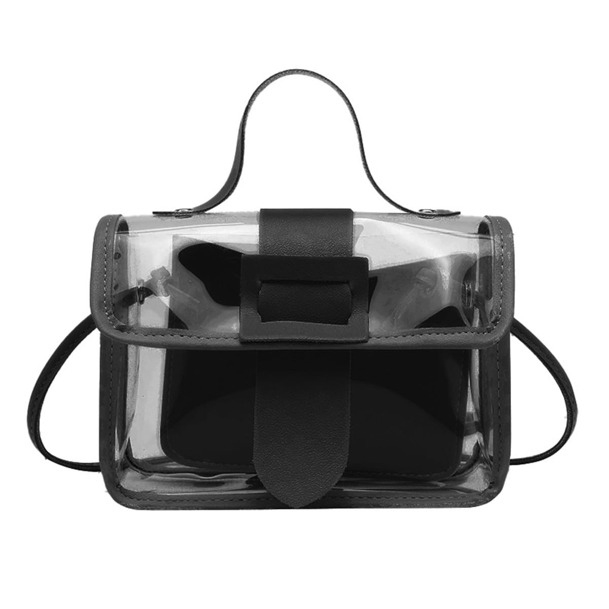Stadium Bag Stadium Clear Crossbody Bag U2013 See-Through Purse For Concerts/Games (PVC + Removable Strap) Clear Tote Bags For Women