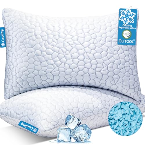 QUTOOL Cooling King Size Memory Foam Pillow Set of 2