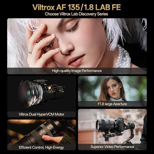 Image of VILTROX AF 135mm F1.8 LAB FE Lens for Sony E Mount, 135mm f /1.8 Wide-Angle Fixed-Focus Telephoto Full Frame Lens Compatible with Sony a7IV a9 a7RII a7CII FX3 ZVE1 A1 a6700 a6400 ZV-E10II