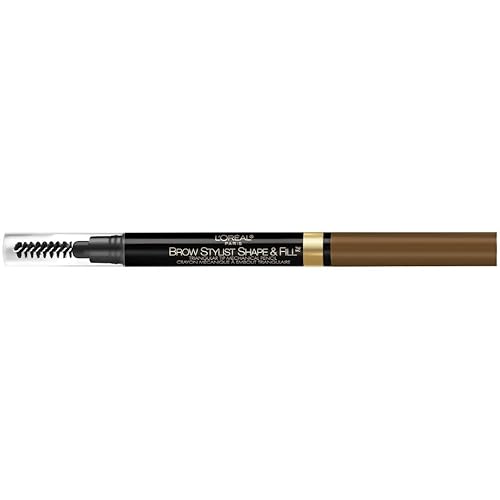 Vista 4 de L'Oreal Paris Brow Stylist Shape & Fill - Lápiz de maquillaje mecánico para cejas de ojos, rubio oscuro, 0.008 onzas