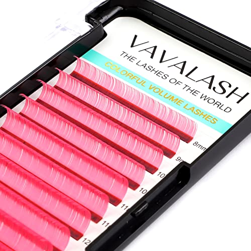 Image of Colored Lash Extensions 0.07mm DD Curl Pink Individual Volume Lashes Extensions 13-20 Mix Length Color Eyelash Extensions for Salon (Pink 0.07-DD, 13-20mm)