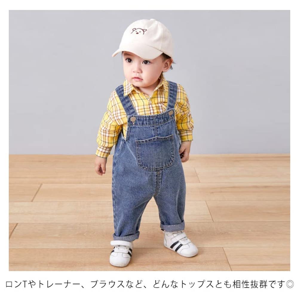 Amazon.co.jp: オーバーオール キッズ 子供服 ストレッチ入り デニム  