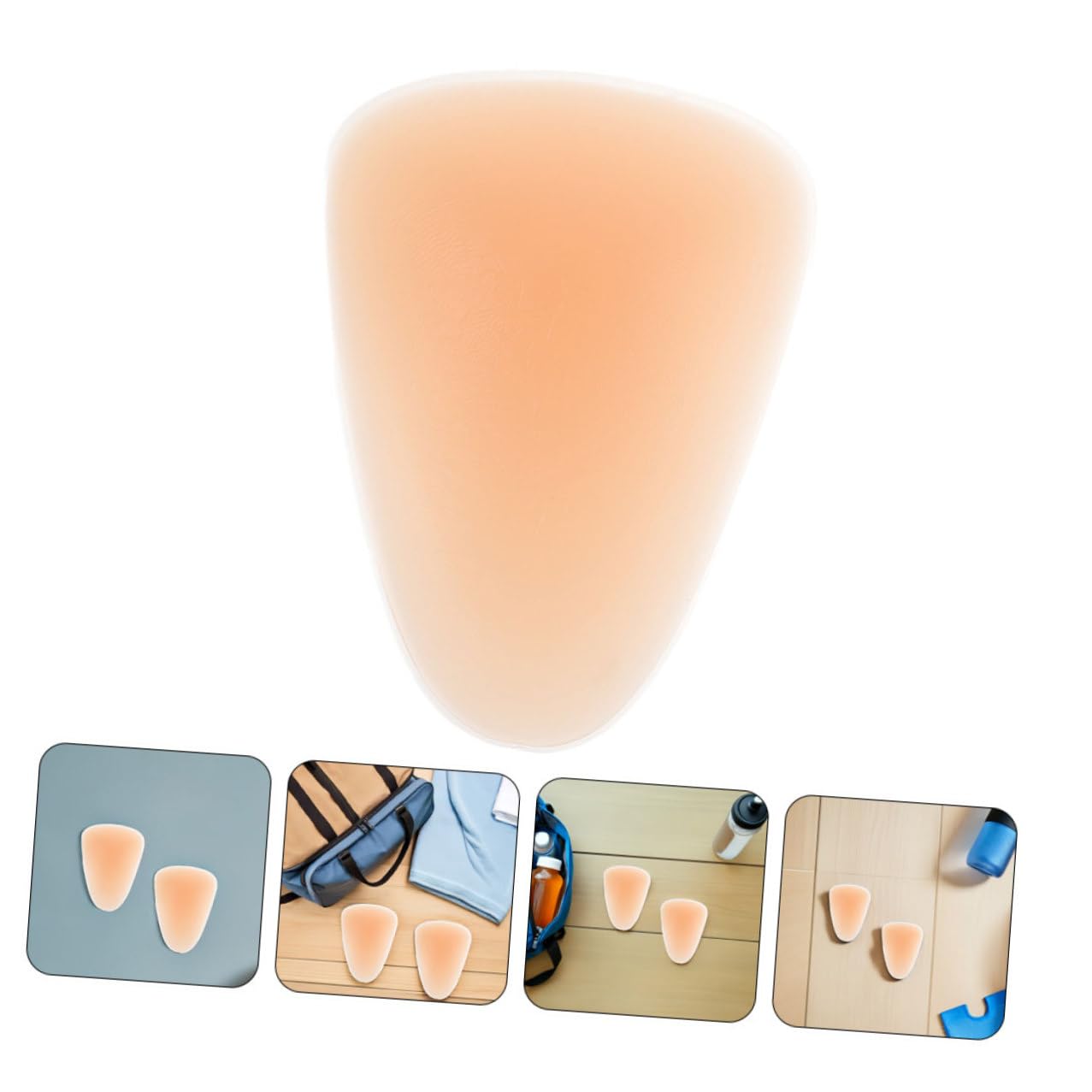 ORFOFE Ginocchiere Protezione Ginocchio Aderente e Facile da Indossare Beige 4 Pezzi in Silicone per Pattinaggio e Snowboard per Donne e Skater Professionisti