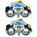 2 Pcs Police Car Shape Super Big Foil Balloon Birthday Party Decorations Supplies