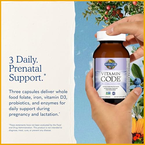 Garden of Life Vitamin Code Raw Prenatal Multivitamin for Women with Iron, Folate, Probiotics and Whole Food Nutrients - Immune and Cellular Energy Support, Non-GMO, Gluten-Free, Kosher, 60 Day Supply - image 7