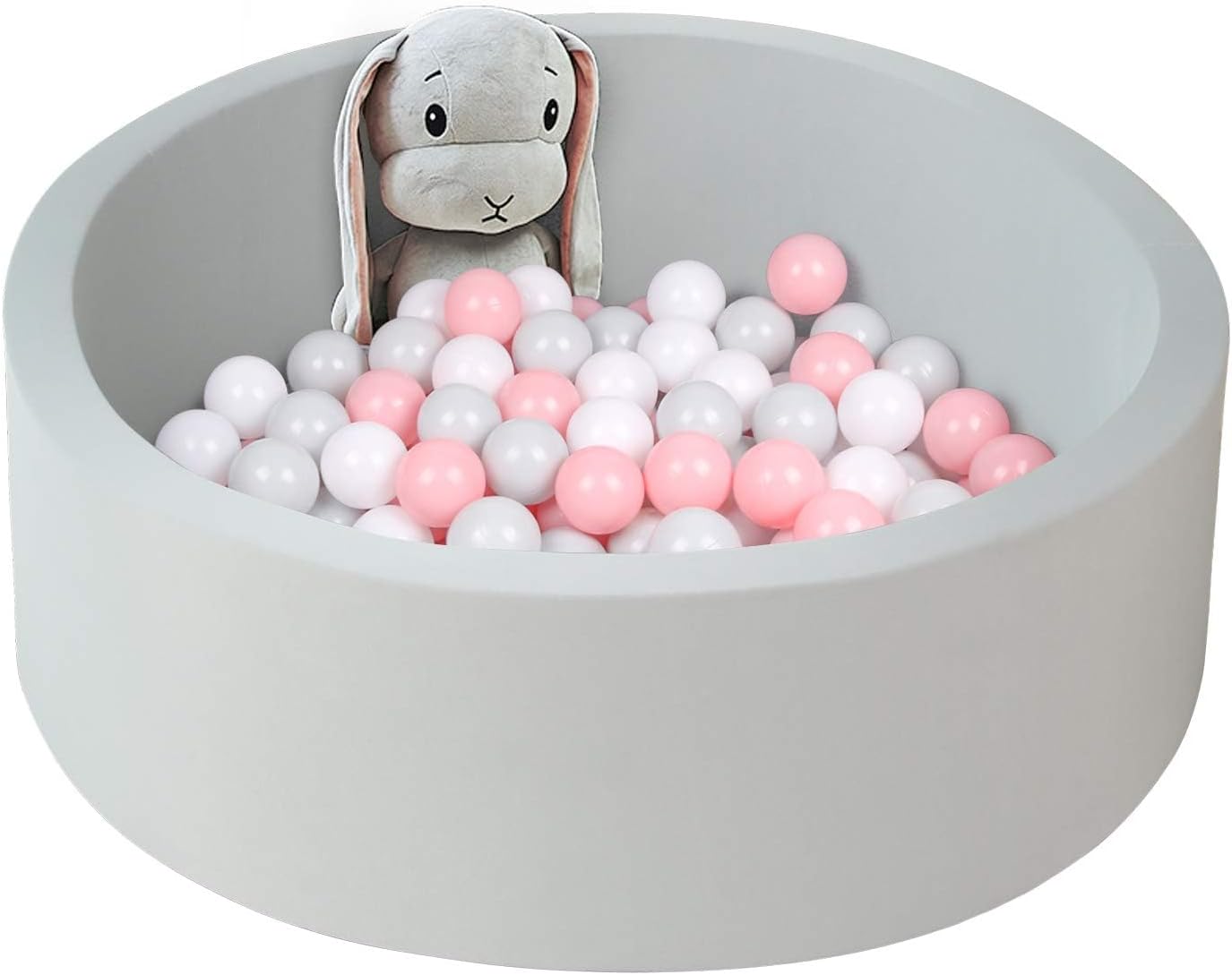 'UHAPPYEE Soft Ball Pit for Toddler, 35'' x 12'' Foam Ball Pit with Removable Cover, Indoor Memory Sponge Round Ball Pit without Balls'
