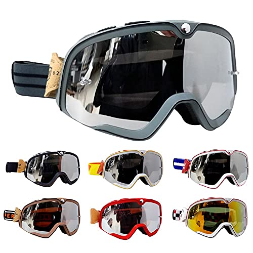 Occhiali da moto retrò Steampunk Rame Vintage Biker Eyewear Goggles Antivento Antivento