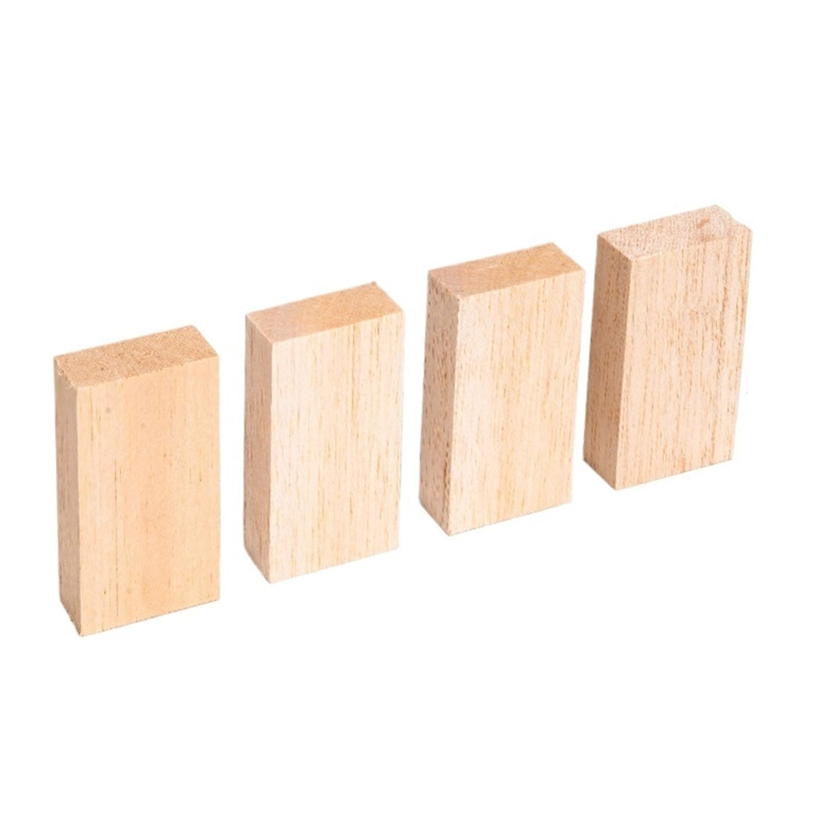 MRVAKDYDI Basswood Carving Blocks, Unfinished Basswood Carving Blocks Multiple Sizes for Craft(25x60x100mm 4Pcs)
